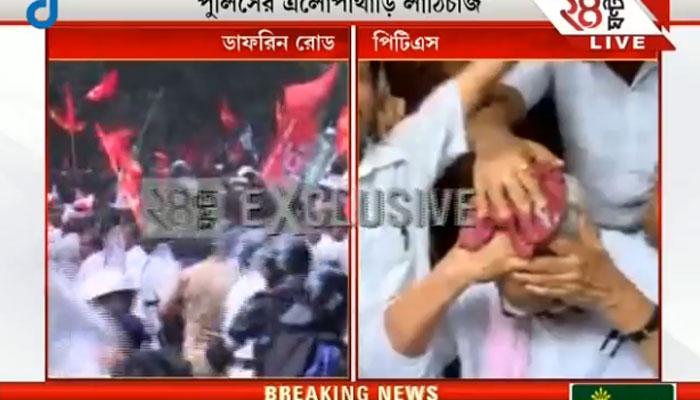 বামেদের নবান্ন অভিযান: খণ্ডযুদ্ধ দু'পক্ষের, পুলিসের লাঠিচার্জ, আহত নেতারা, স্তব্ধ শহর বামেদের নবান্ন অভিযান: খণ্ডযুদ্ধ দু'পক্ষের, পুলিসের লাঠিচার্জ, আহত নেতারা, স্তব্ধ শহর