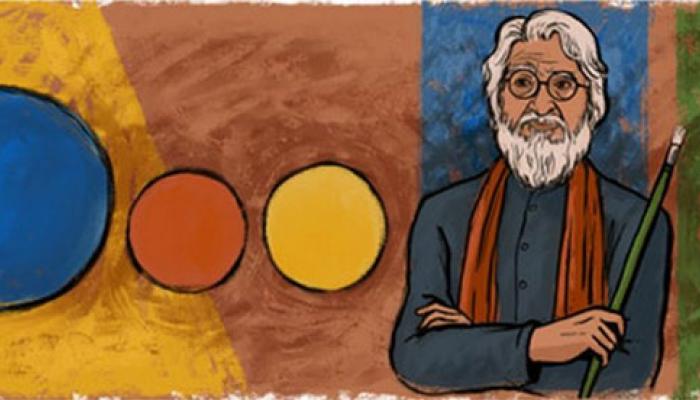 মকবুল ফিদা হুসেনের জন্ম শতবর্ষে অভিনব ডুডল মকবুল ফিদা হুসেনের জন্ম শতবর্ষে অভিনব ডুডল