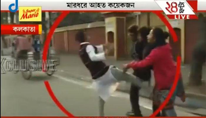 আরএসএস কর্মীদের হাতে আক্রান্ত USDF-র কর্মী সমর্থকরা আরএসএস কর্মীদের হাতে আক্রান্ত USDF-র কর্মী সমর্থকরা