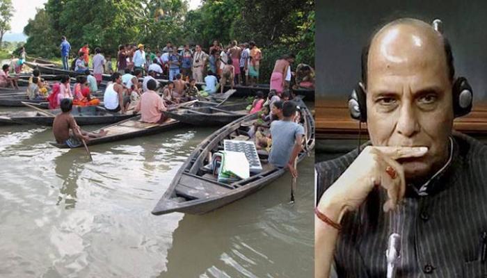 বন্যা পরিস্থিতি খতিয়ে দেখতে অসমে গেলেন রাজনাথ সিংহ বন্যা পরিস্থিতি খতিয়ে দেখতে অসমে গেলেন রাজনাথ সিংহ