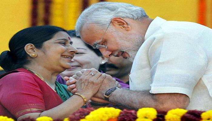 হাততালিতে মোদীকে হারিয়ে এগিয়ে সুষমা হাততালিতে মোদীকে হারিয়ে এগিয়ে সুষমা