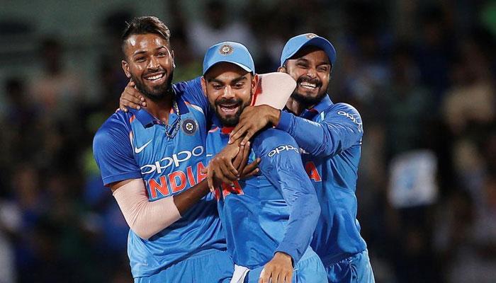 ধোনি, পাণ্ডিয়া, চাহালের দাপটে বৃষ্টিবিঘ্নিত ম্যাচে দুর্দান্ত জয় ভারতের ধোনি, পাণ্ডিয়া, চাহালের দাপটে বৃষ্টিবিঘ্নিত ম্যাচে দুর্দান্ত জয় ভারতের