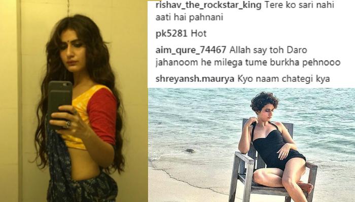 শাড়ির পরেও রক্ষণশীলদের আক্রমণের মুখে 'দঙ্গল' অভিনেত্রী শাড়ির পরেও রক্ষণশীলদের আক্রমণের মুখে 'দঙ্গল' অভিনেত্রী