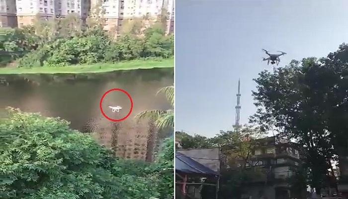 মশা মারতে ড্রোন দাগল কলকাতা পুরসভা মশা মারতে ড্রোন দাগল কলকাতা পুরসভা