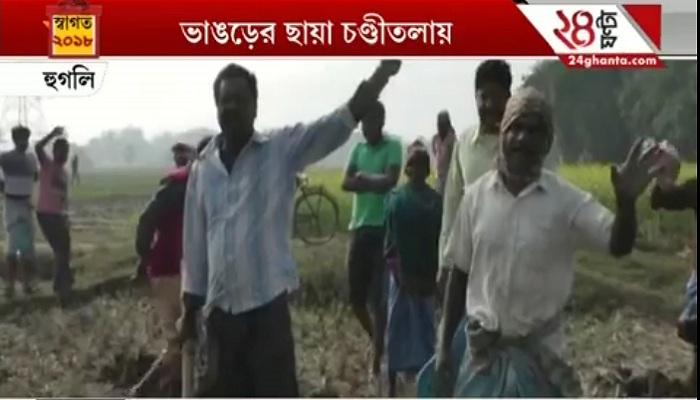 পাওয়ার গ্রিডের খুঁটি পোঁতাকে ঘিরে উত্তেজনা, ভাঙড়ের ছায়া চণ্ডীতলায় পাওয়ার গ্রিডের খুঁটি পোঁতাকে ঘিরে উত্তেজনা, ভাঙড়ের ছায়া চণ্ডীতলায়