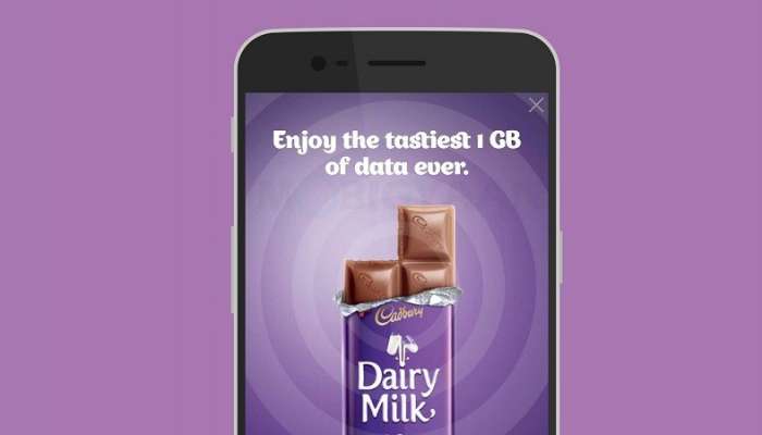 ডেয়ারি মিল্ক কিনলেই 1 GB ডেটা ফ্রি দেবে Jio ডেয়ারি মিল্ক কিনলেই 1 GB ডেটা ফ্রি দেবে Jio